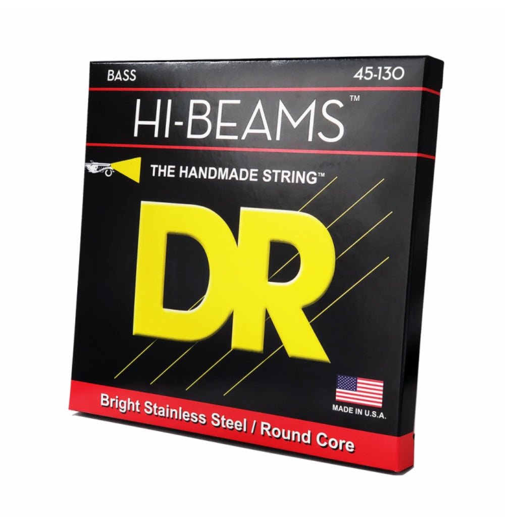 DR Hi-Beam Stainless Steel Bass Guitar Strings - Medium to Heavy 45-130 Guitar Strings Sky Music