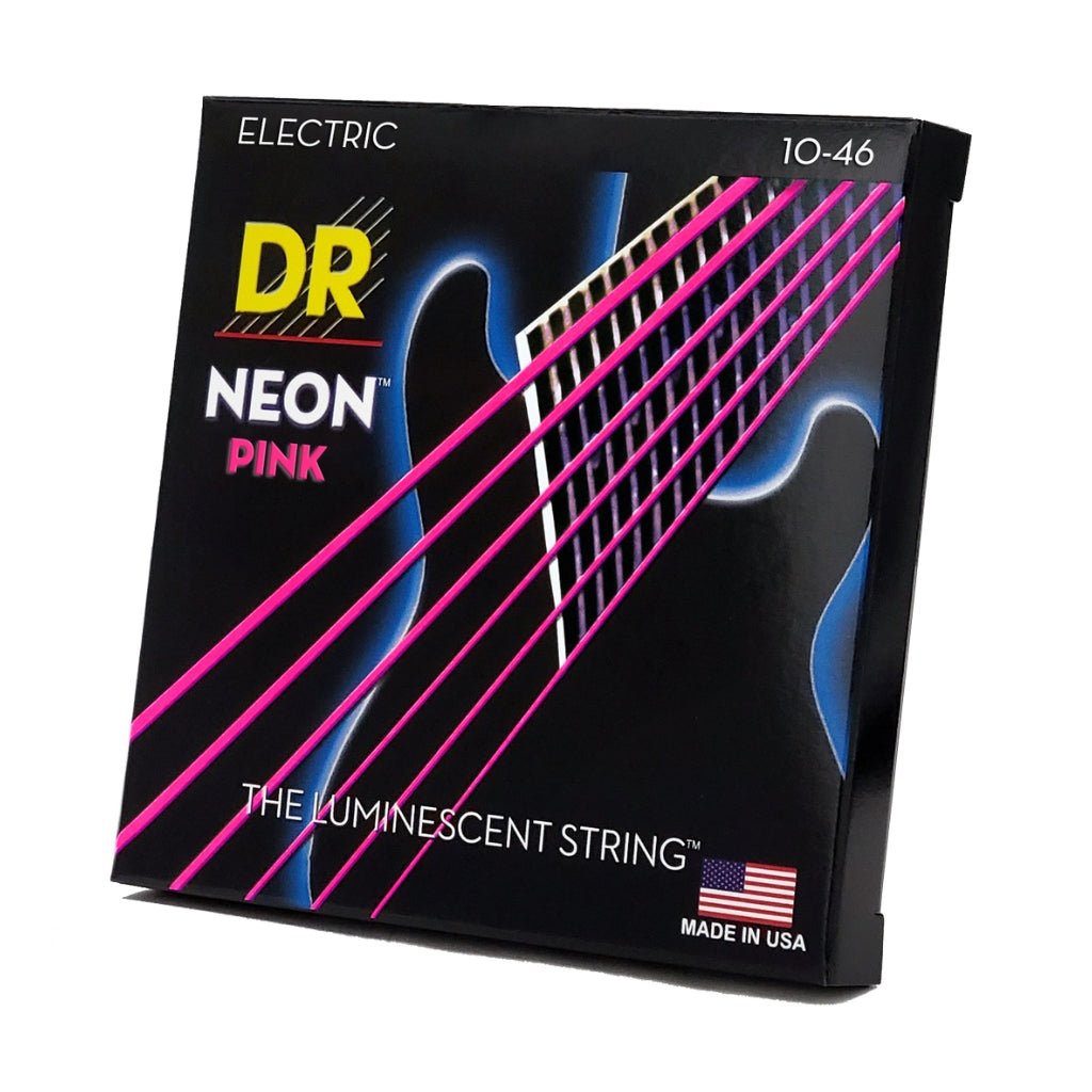 DR Hi-Def Neon Purple K3 Coated Electric Guitar Strings - Medium 10-46 Guitar Strings Sky Music