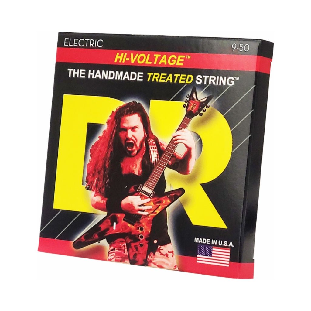 DR Hi-Voltage Dimebag Darrell Signature Electric Guitar Strings - Light to Heavy 9-50 Guitar Strings Sky Music