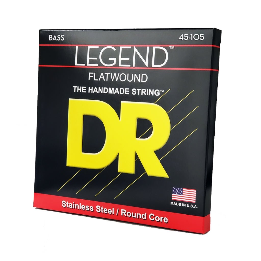 DR Legend Polished Flatwound Stainless Steel Bass Strings - Medium 45-105 Bass Strings Sky Music