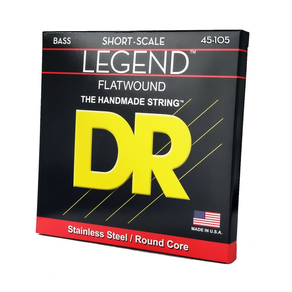 DR Legend Polished Flatwound Stainless Steel Bass Strings - Medium 45-105 Short Scale Bass Strings Sky Music