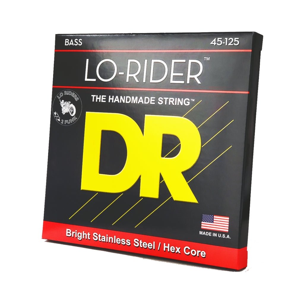 DR Lo-Rider Stainless Steel 5-string Bass Guitar Strings - Medium 45-125 Bass Strings Sky Music