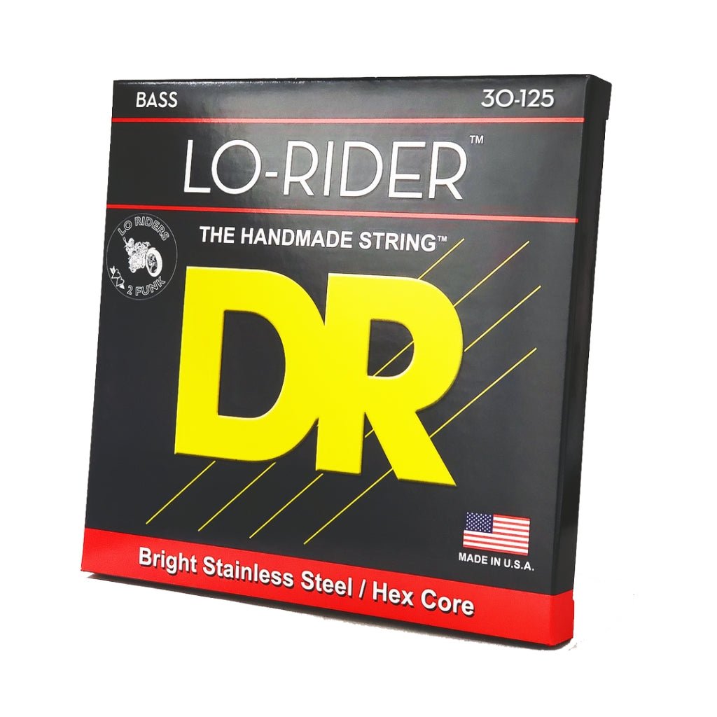 DR Lo-Rider Stainless Steel 6-string Bass Guitar Strings - Medium 30-125 Bass Strings Sky Music