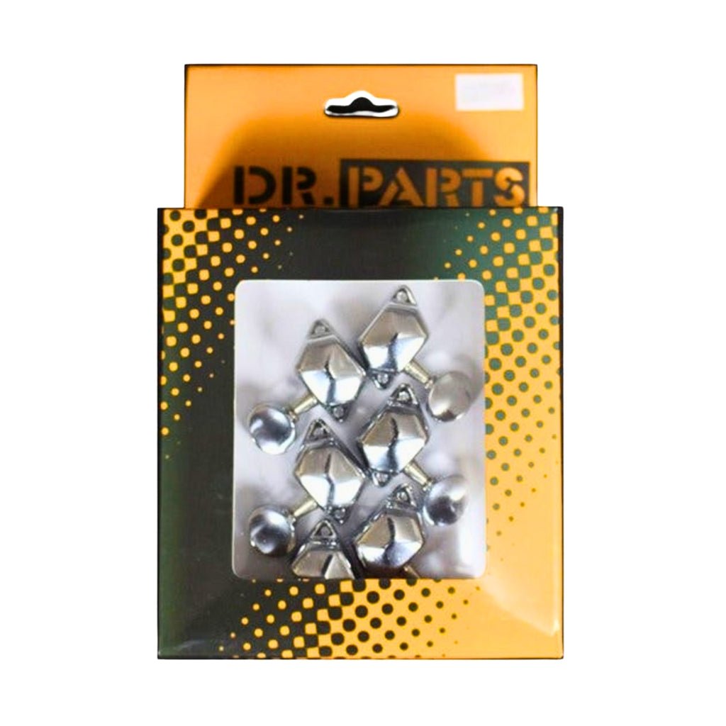 Dr Parts 645 - Chrome Plated Round Vintage Button Machine Head Pack Guitar Spare Parts Sky Music