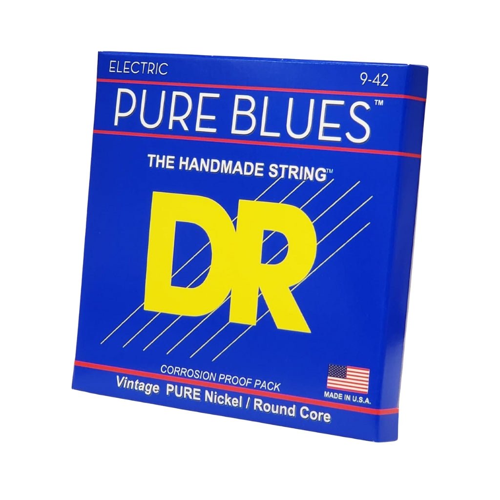 DR Pure Blues Pure Nickel Electric Guitar Strings - Medium 10-52 Guitar Strings Sky Music