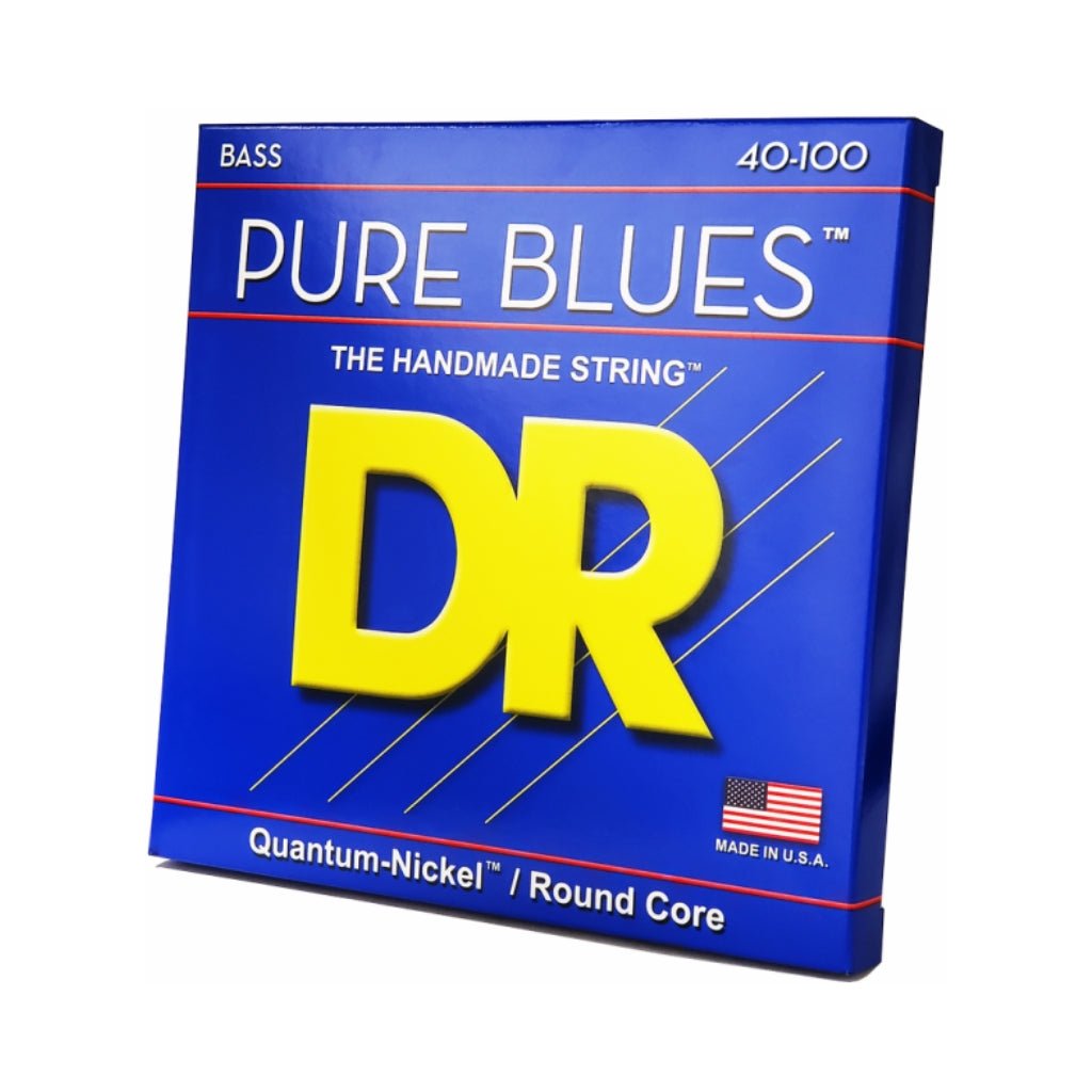 DR Pure Blues Quantum-nickel/Round Core Bass Guitar Strings - Light 40-100 Guitar Strings Sky Music