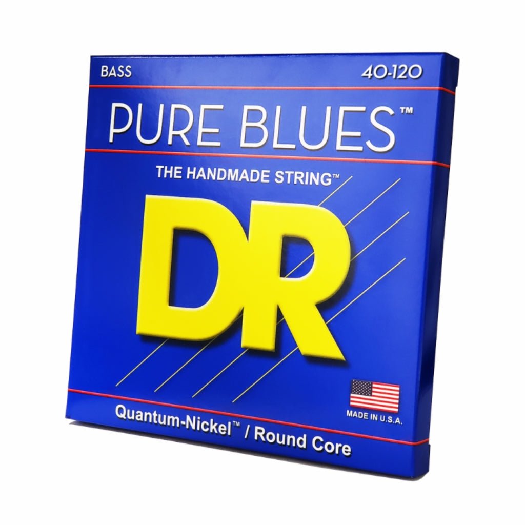 DR Pure Blues Quantum-nickel/Round Core Bass Guitar Strings - Light 5-String 40-120 Guitar Strings Sky Music