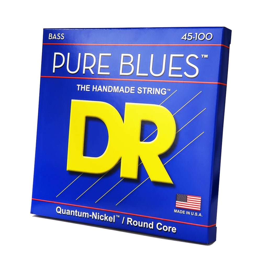 DR Pure Blues Quantum-nickel/Round Core Bass Guitar Strings - Light to Medium 45-100 Guitar Strings Sky Music