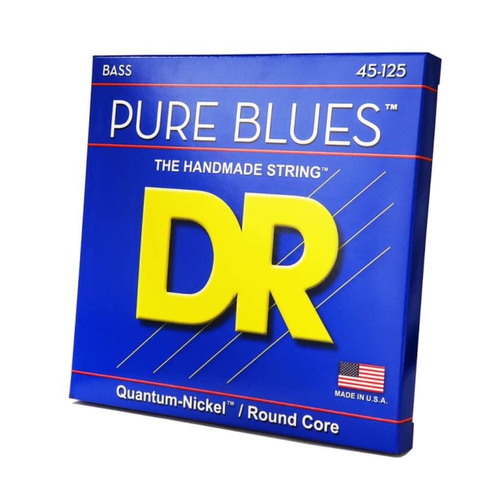 DR Pure Blues Quantum-nickel/Round Core Bass Guitar Strings - Medium 5-String 45-125 Guitar Strings Sky Music