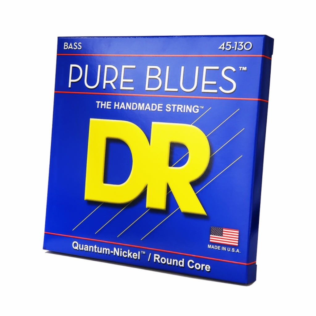 DR Pure Blues Quantum-nickel/Round Core Bass Guitar Strings - Medium 5-String 45-130 Guitar Strings Sky Music