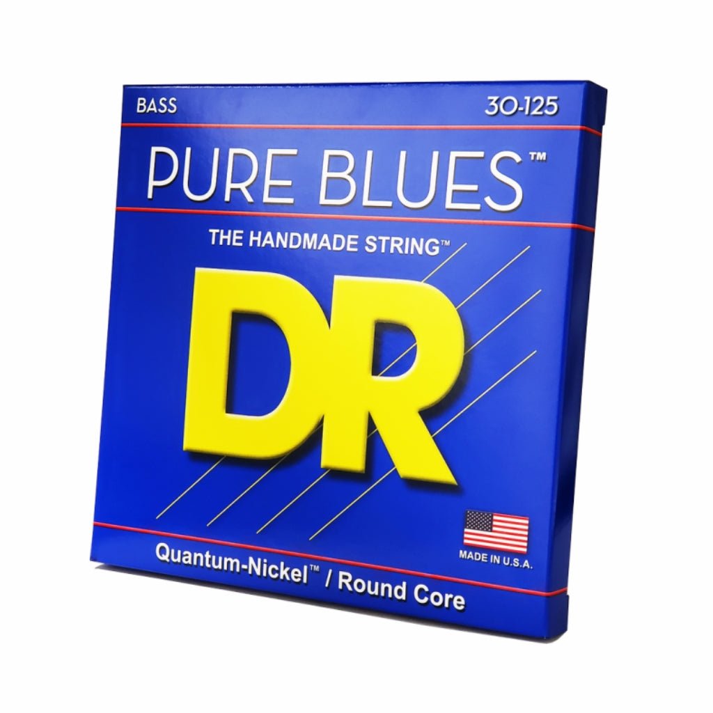 DR Pure Blues Quantum-nickel/Round Core Bass Guitar Strings - Medium 6-String 30-125 Guitar Strings Sky Music