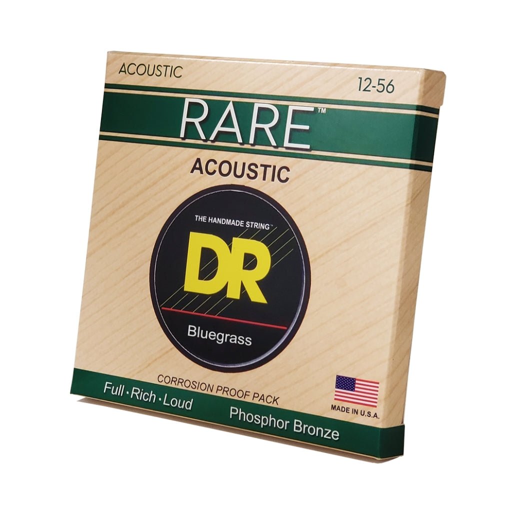 DR Rare Phosphor Bronze Acoustic Guitar Strings - Bluegrass 12-56 Guitar Strings Sky Music