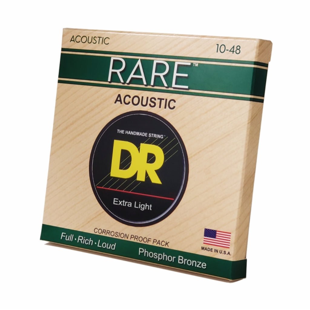 DR Rare Phosphor Bronze Acoustic Guitar Strings - Extra Light 10-48 Guitar Strings Sky Music
