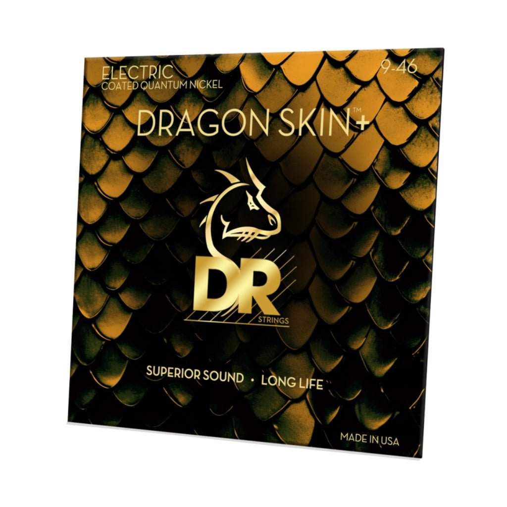 DR Strings Dragon Skin+ Quantum Nickel Electric Guitar Strings - Light to Medium 9-46 Guitar Straps Sky Music