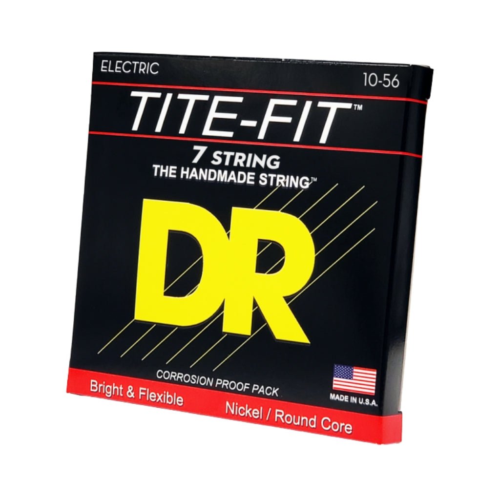 DR TITE-FIT Compression Wound Electric Guitar Strings - 7-String Medium 10-56 Guitar Strings Sky Music