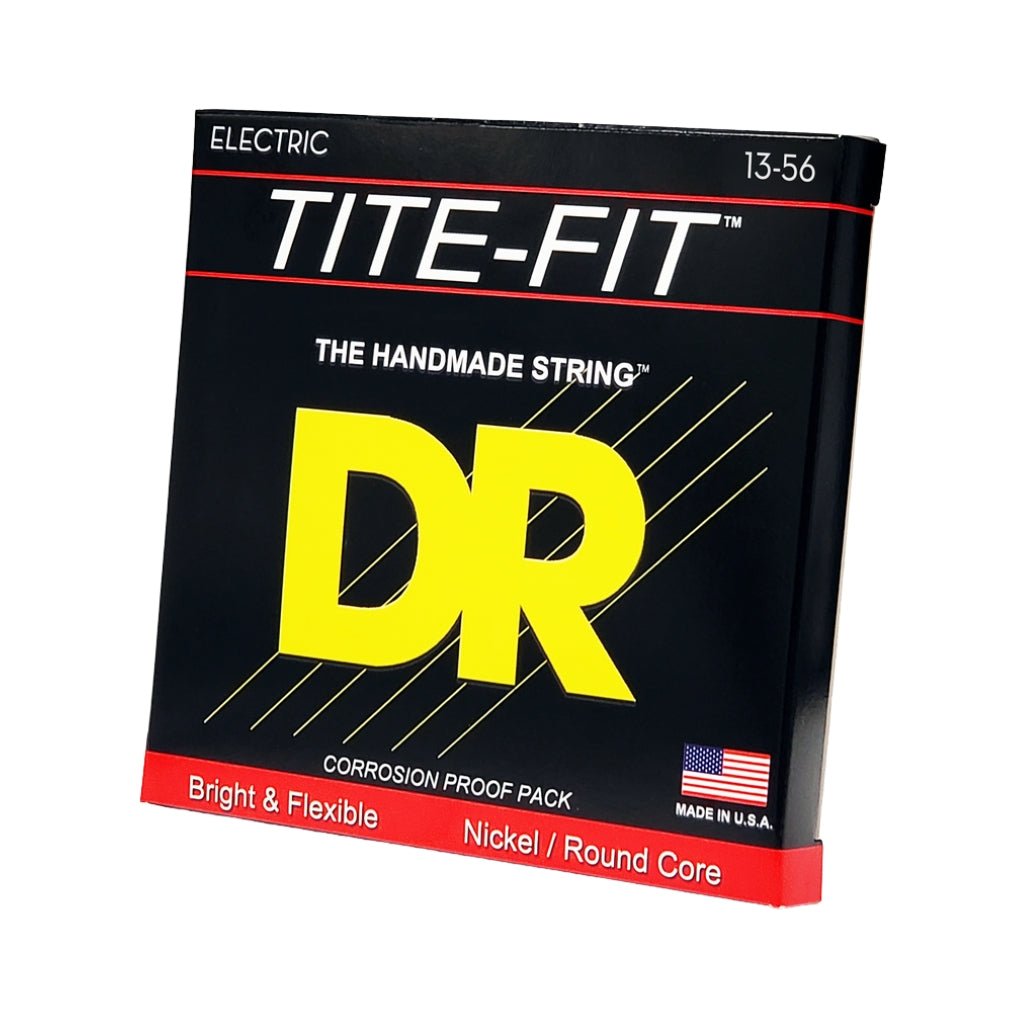 DR TITE-FIT Compression Wound Electric Guitar Strings - Mega Heavy 13-56 Guitar Strings Sky Music
