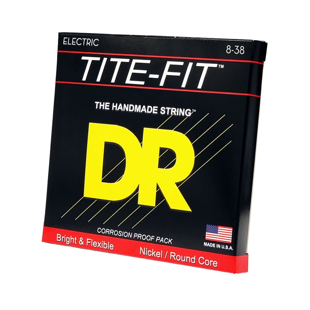 DR TITE-FIT Nickel Plated Electric Guitar Strings - Extra Light 8-38 Guitar Strings Sky Music