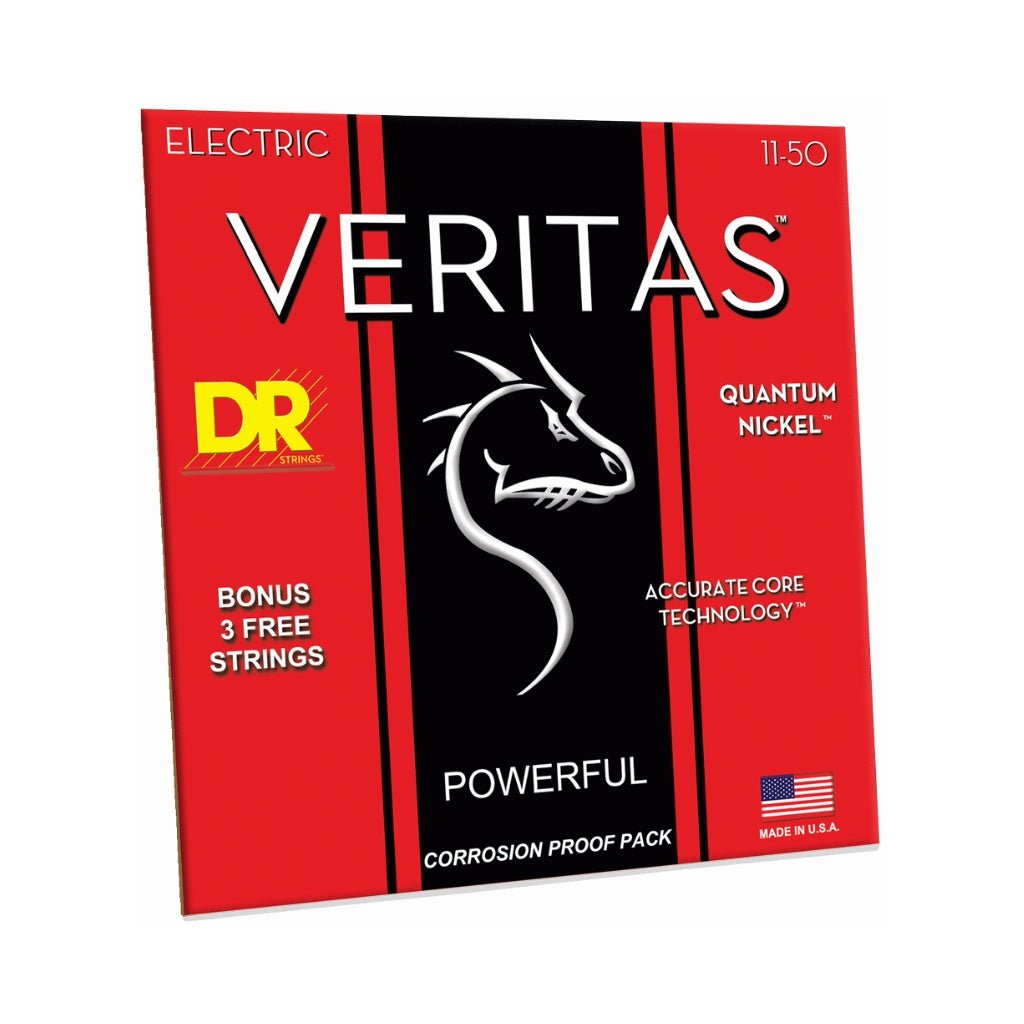DR Veritas Coated Core Technology Electric Guitar Strings - Heavy 11-50 Guitar Strings Sky Music