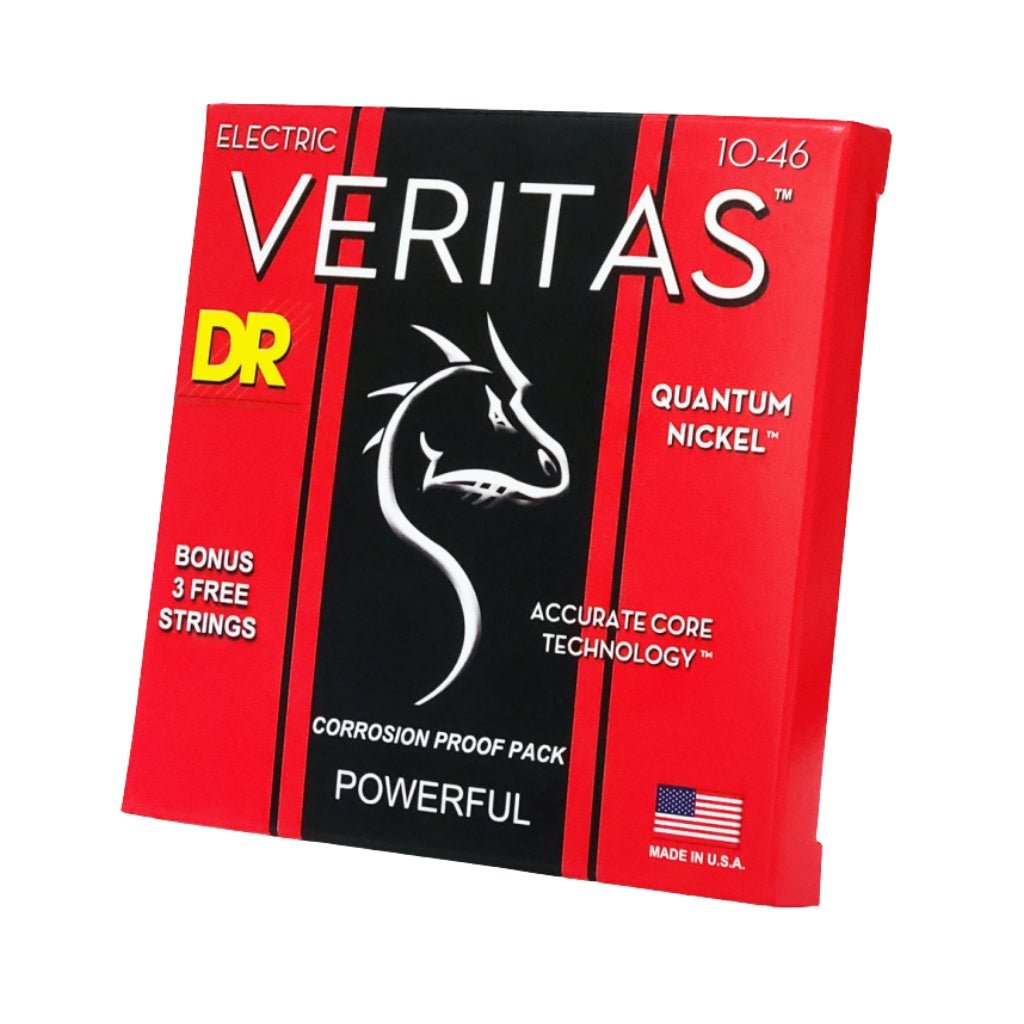DR Veritas Coated Core Technology Electric Guitar Strings - Medium 10-46 Guitar Strings Sky Music