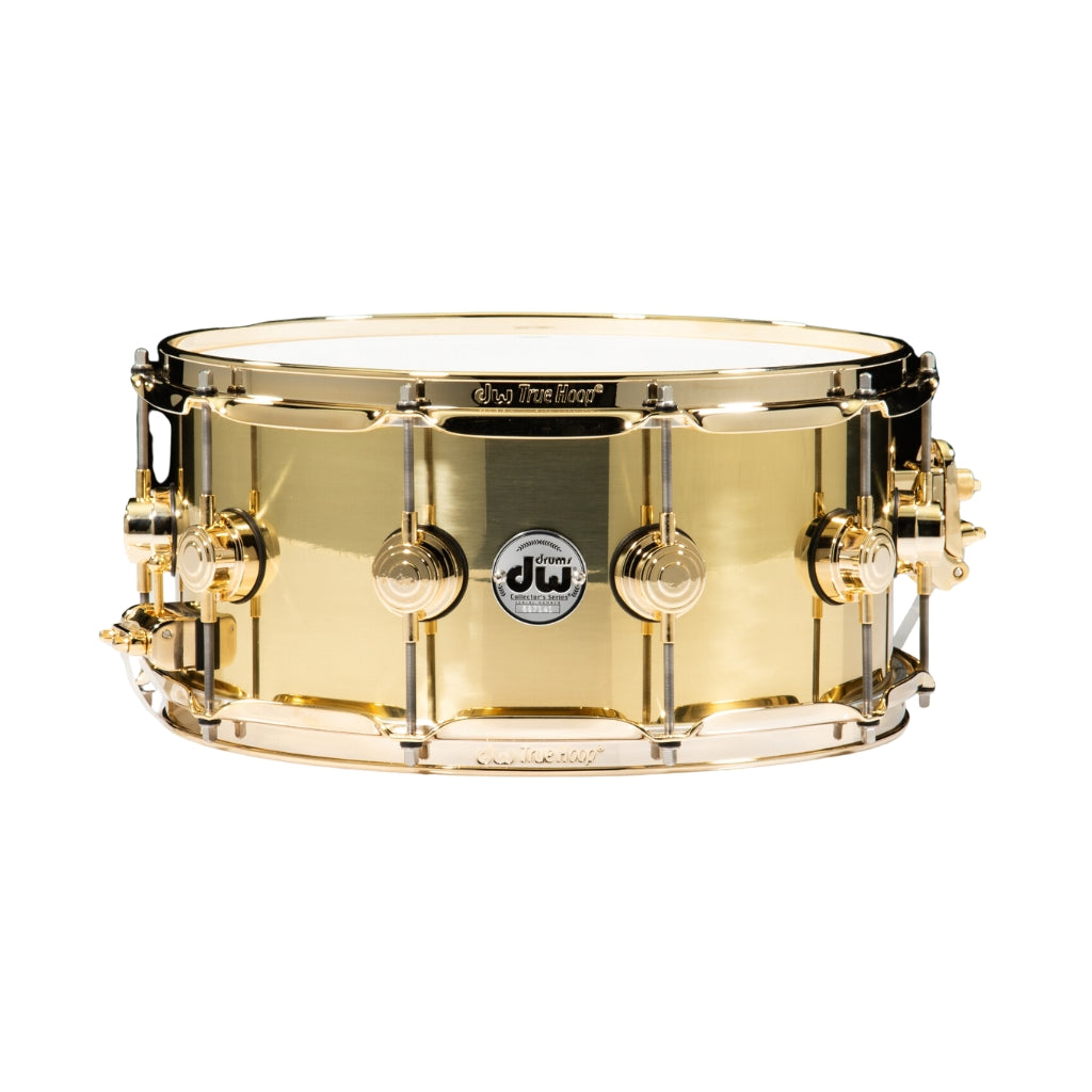 DW Collectors Series 14x6.5  Bell Brass Snare Drum with Gold Hardware - DRVN6514SPG