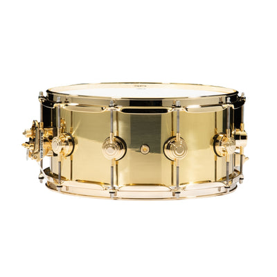 DW - Collectors Series 14x6.5  Bell Brass Snare Drum with Gold Hardware - DRVN6514SPG