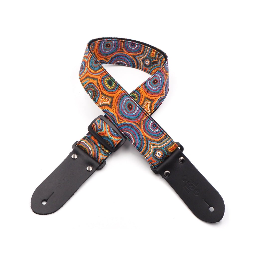 DSL 2" Indigenous Handmade Fabric Guitar Strap - Dry Creek Guitar Straps Sky Music