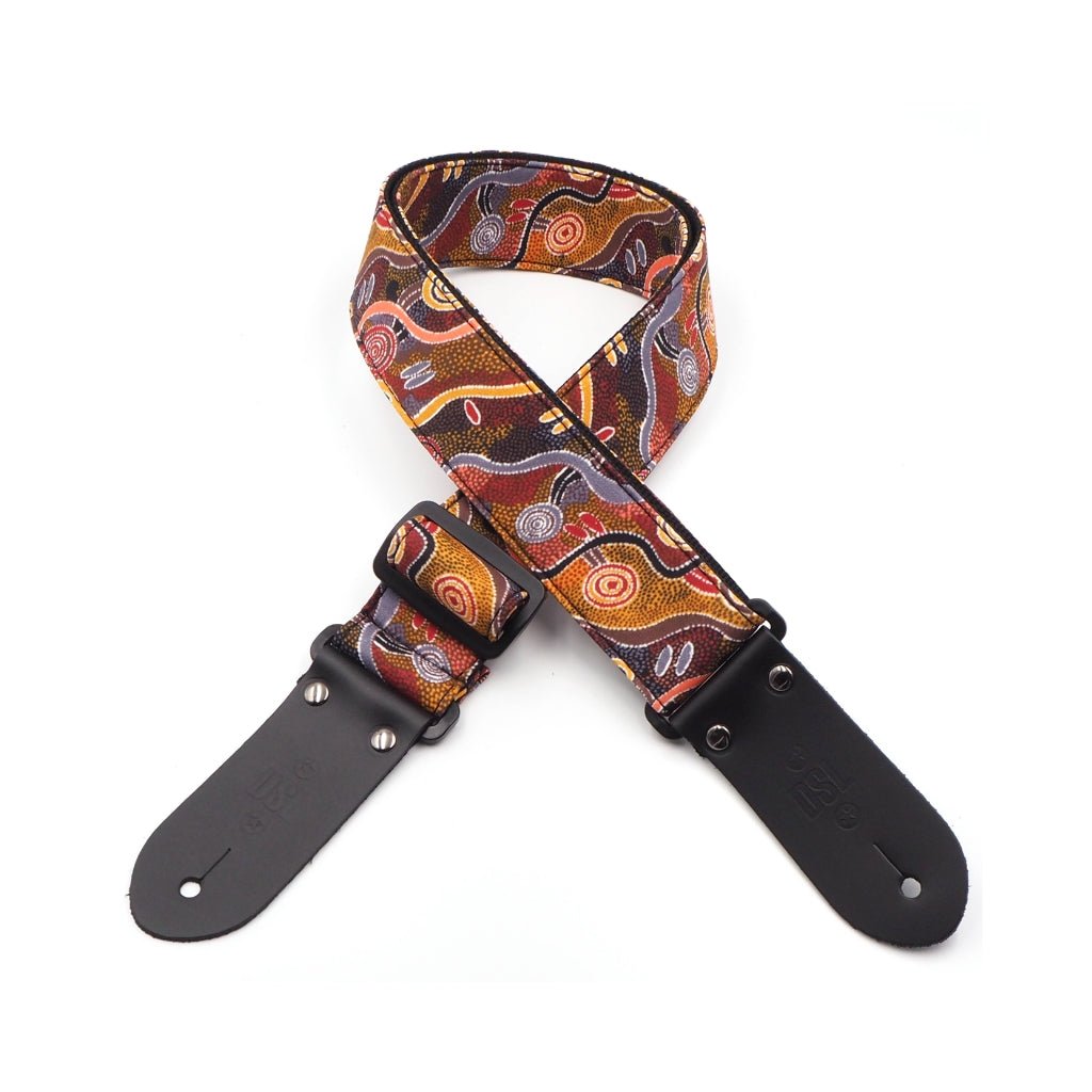 DSL 2" Indigenous Handmade Fabric Guitar Strap - Jijika Desert Guitar Straps Sky Music