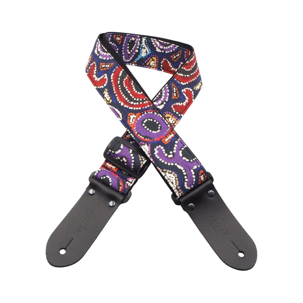 DSL 2" Indigenous Handmade Fabric Guitar Strap - Tingari Cycle Guitar Straps Sky Music