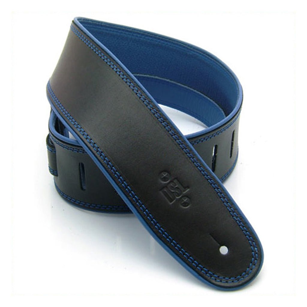 DSL 2.5" GEP25-15-8 Rolled Edge Black/Blue Guitar Straps Sky Music