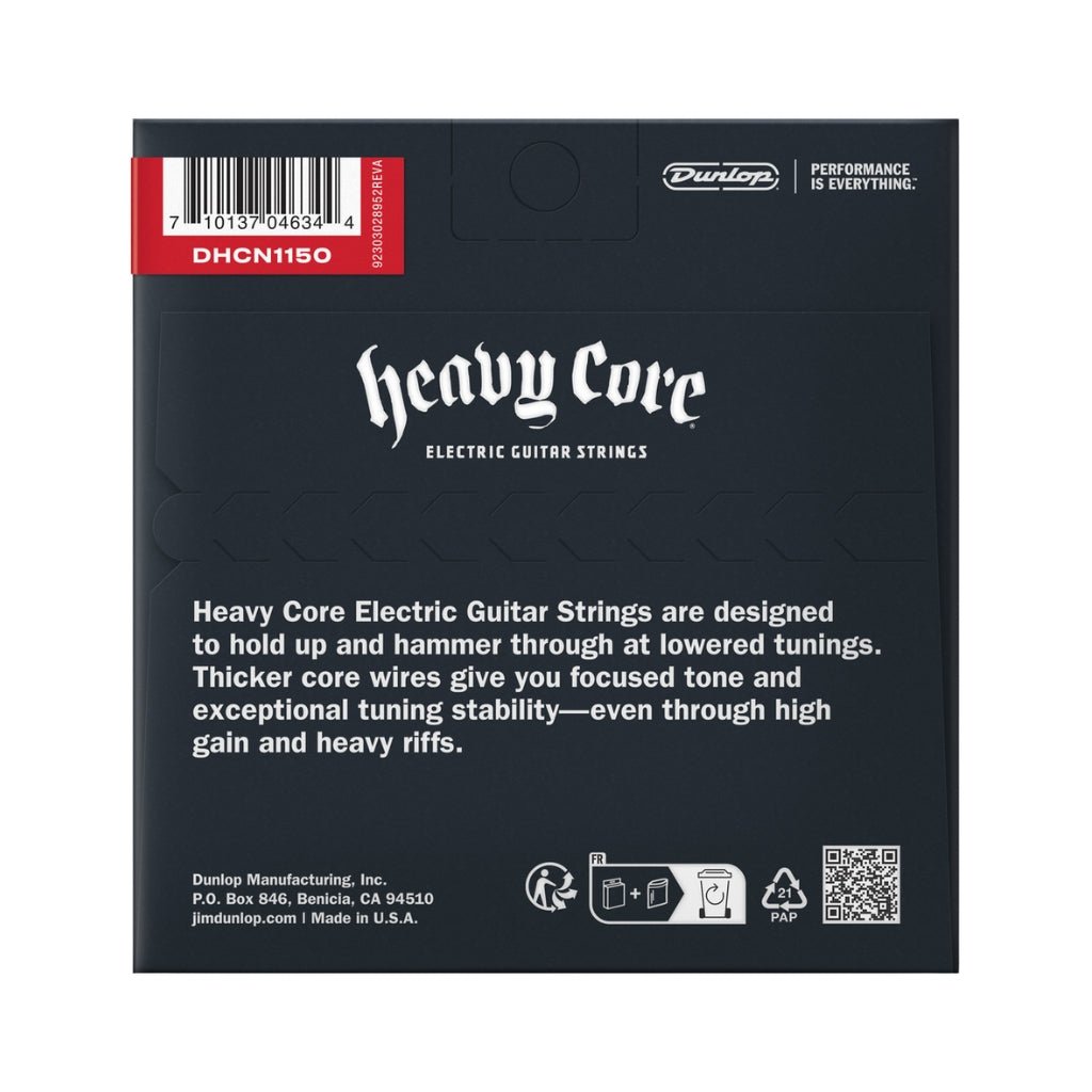 Dunlop Heavy Core Nickel Wound Drop C 11-50 Electric Guitar Strings Fretted Instrument Strings Sky Music