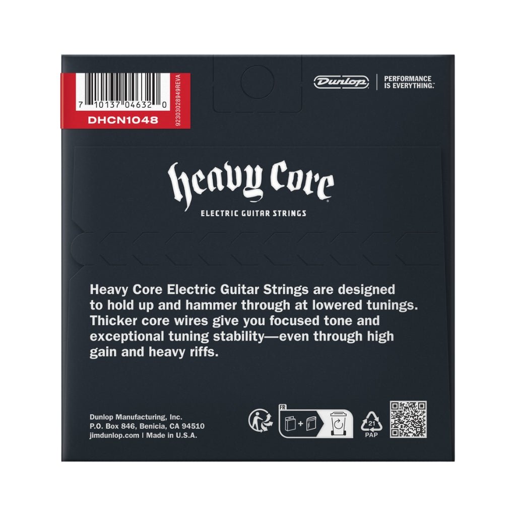 Dunlop Heavy Core Nickel Wound E-Flat 10-48 Electric Guitar Strings Fretted Instrument Strings Sky Music