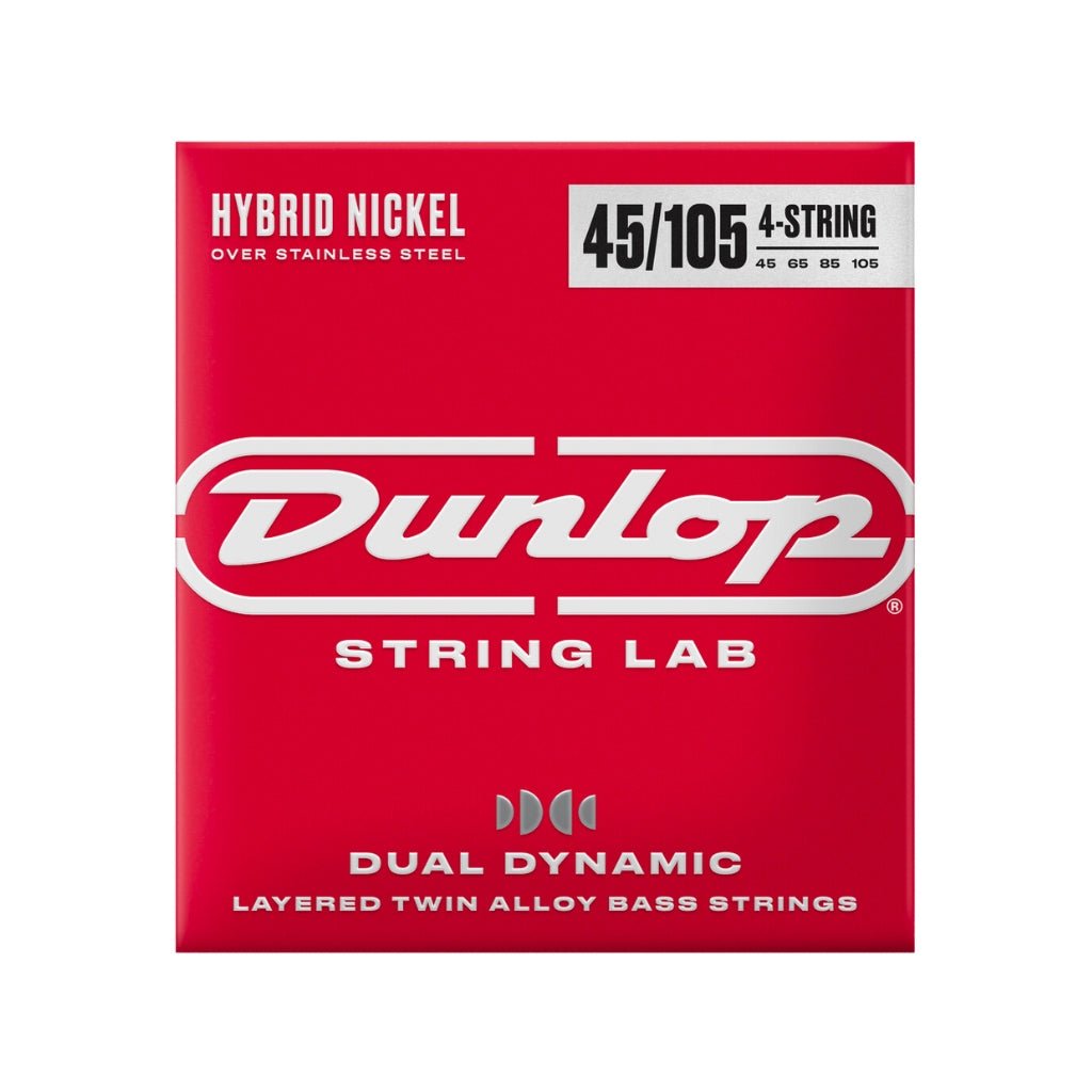Dunlop Hybrid Nickel Over Stainless Steel Bass Strings 45-105 Bass Strings Sky Music