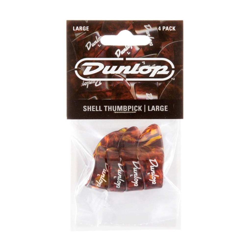Dunlop JPTPLS - Large Thumb Picks Tortoise Shell Player Pack Guitar Picks Sky Music