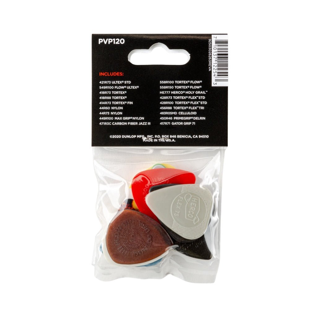 Dunlop PVP120 Recording Pick Variety Pack - 18-pack Guitar Picks Sky Music