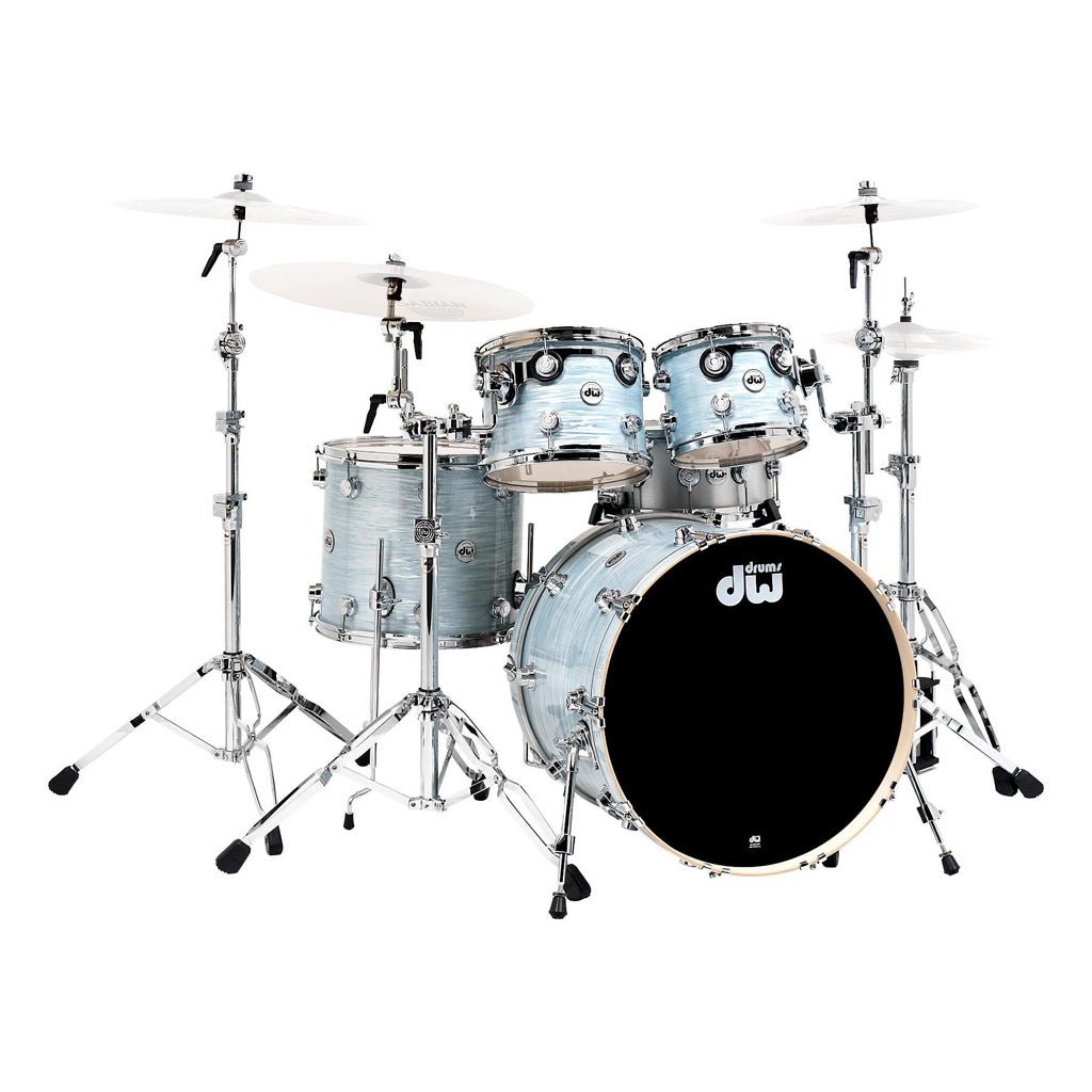 DW Collectors Pure Maple SSC - Pale Blue Oyster FinishPly with Chrome Hardware Acoustic Drums Sky Music