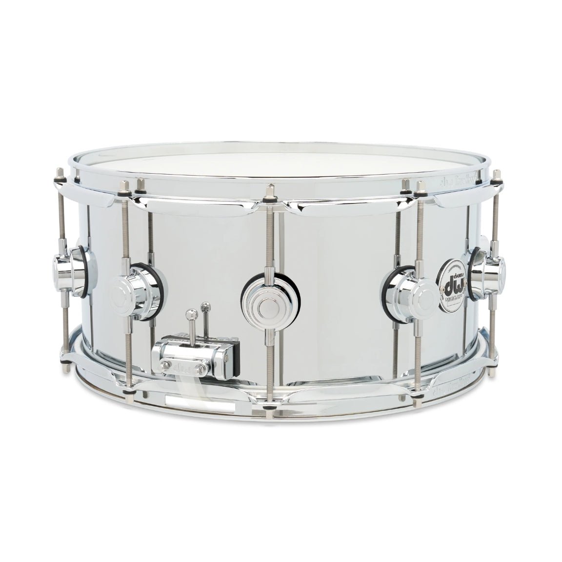 DW Collector's Series Chrome-over-Steel Snare Drum - 6.5 inches x 14 inches, Polished Snare Drums Sky Music