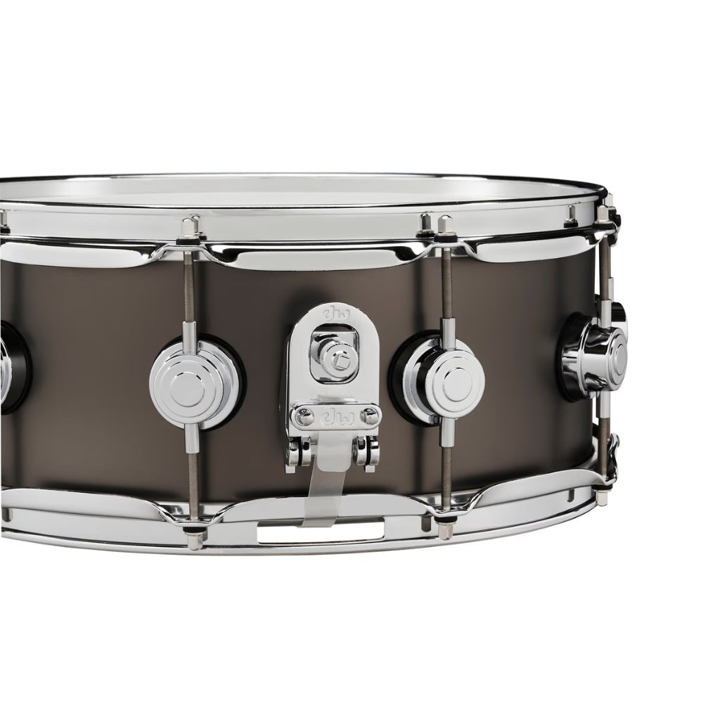 DW Collector's Series Metal Brass Snare Drum - 5.5 x 14-inch - Satin Black Snare Drums Sky Music