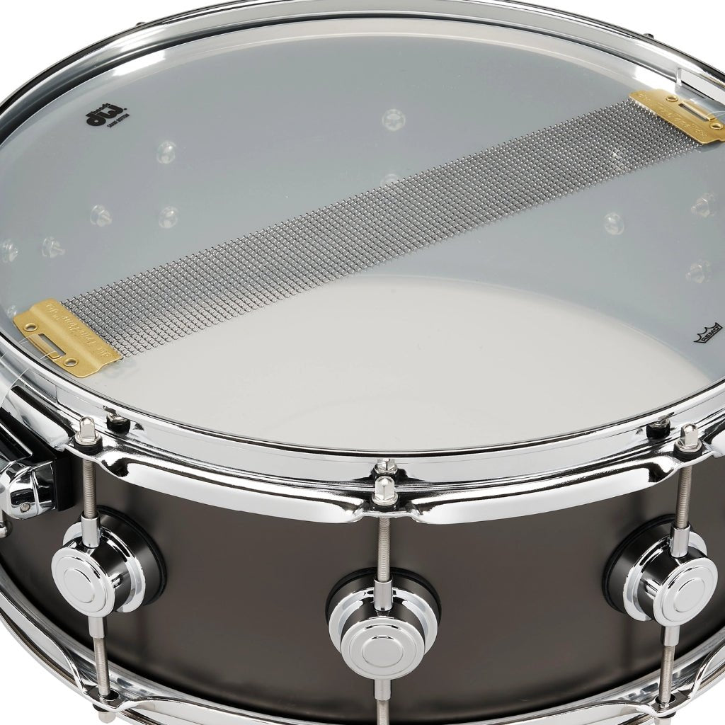 DW Collector's Series Metal Brass Snare Drum - 5.5 x 14-inch - Satin Black Snare Drums Sky Music