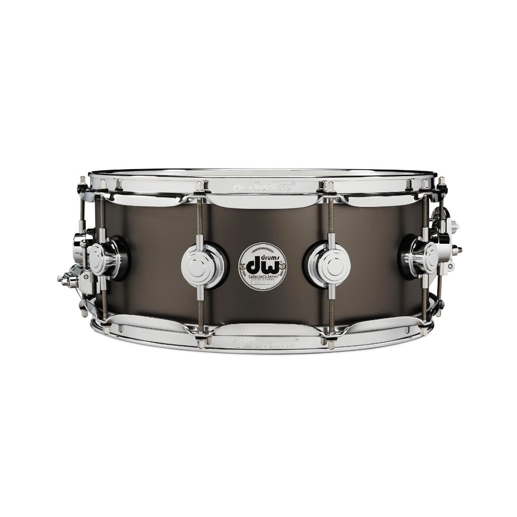 DW Collector's Series Metal Brass Snare Drum - 5.5 x 14-inch - Satin Black Snare Drums Sky Music
