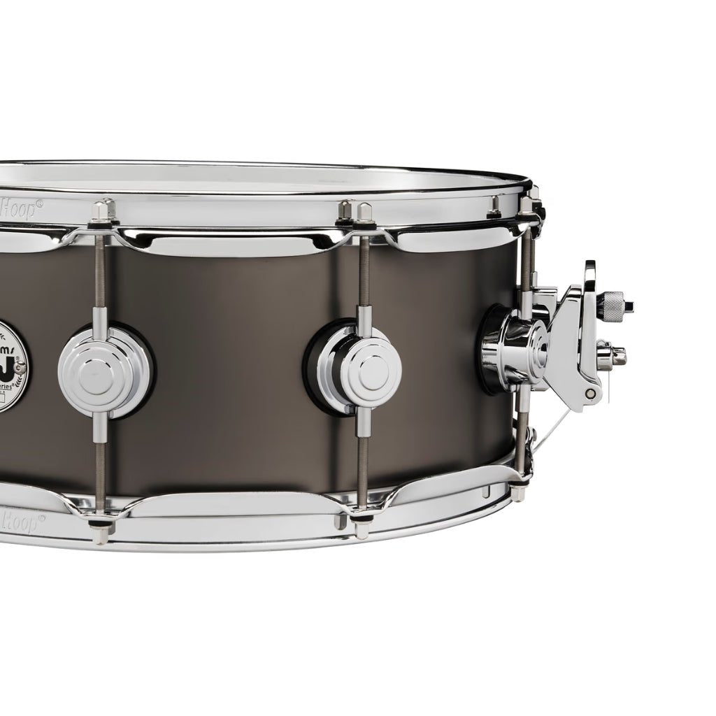 DW Collector's Series Metal Brass Snare Drum - 5.5 x 14-inch - Satin Black Snare Drums Sky Music
