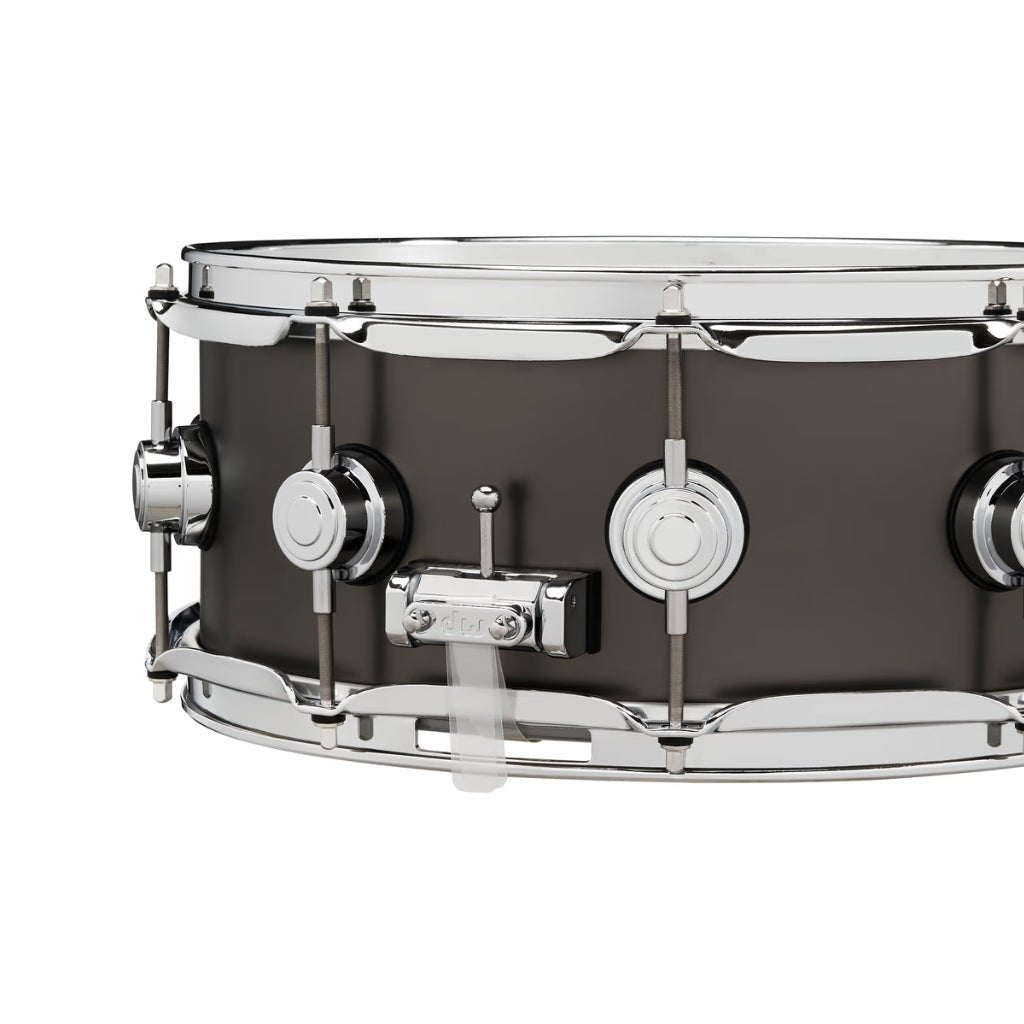 DW Collector's Series Metal Brass Snare Drum - 5.5 x 14-inch - Satin Black Snare Drums Sky Music