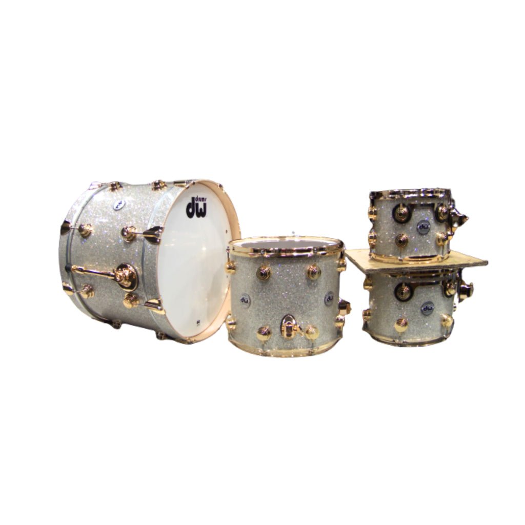 DW Collector's Series SonicPly w/FinishPly 5-Piece Shell Pack - Broken Glass Acoustic Drums Sky Music
