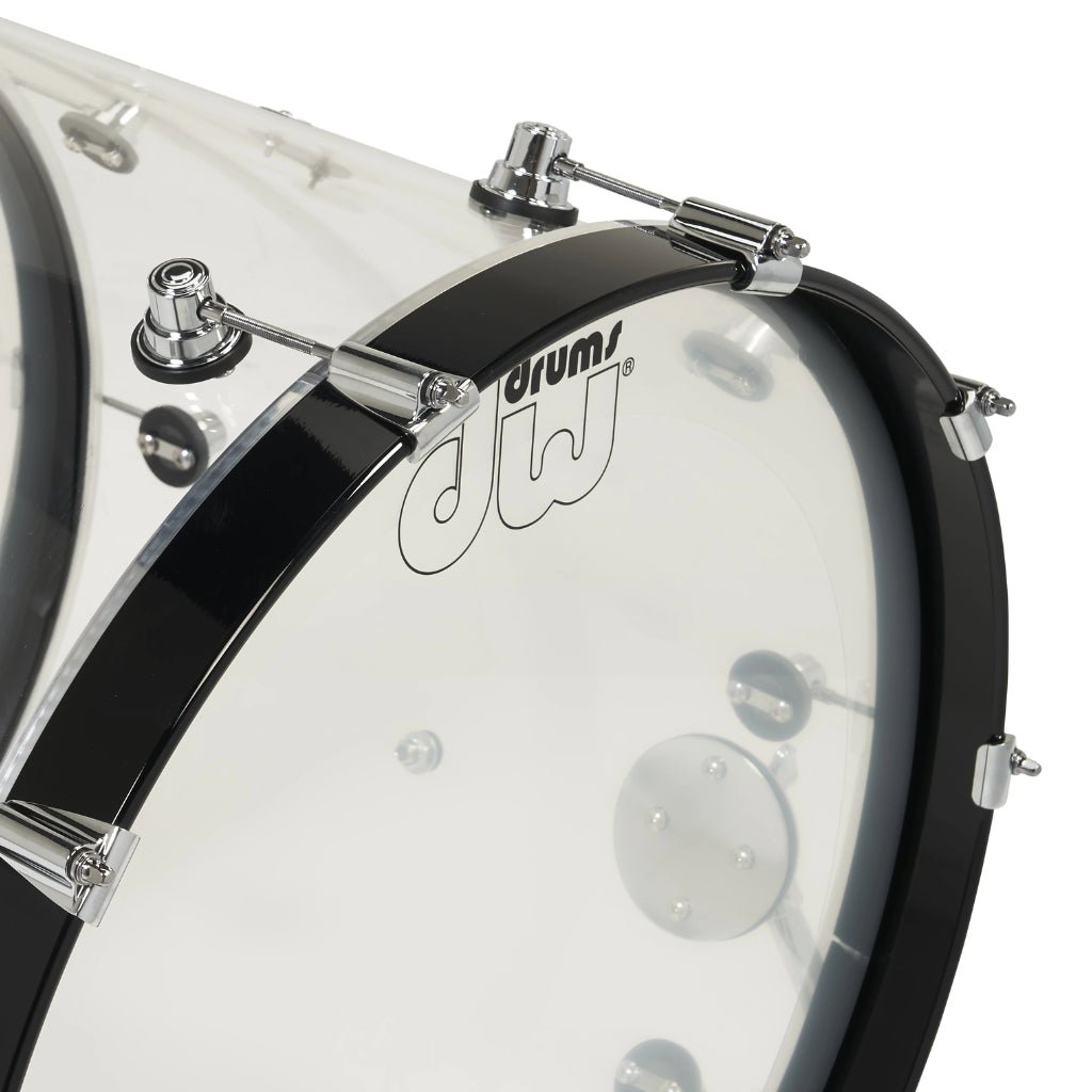 DW Design Series 4-piece Shell Pack - Clear Acrylic Acoustic Drums Sky Music