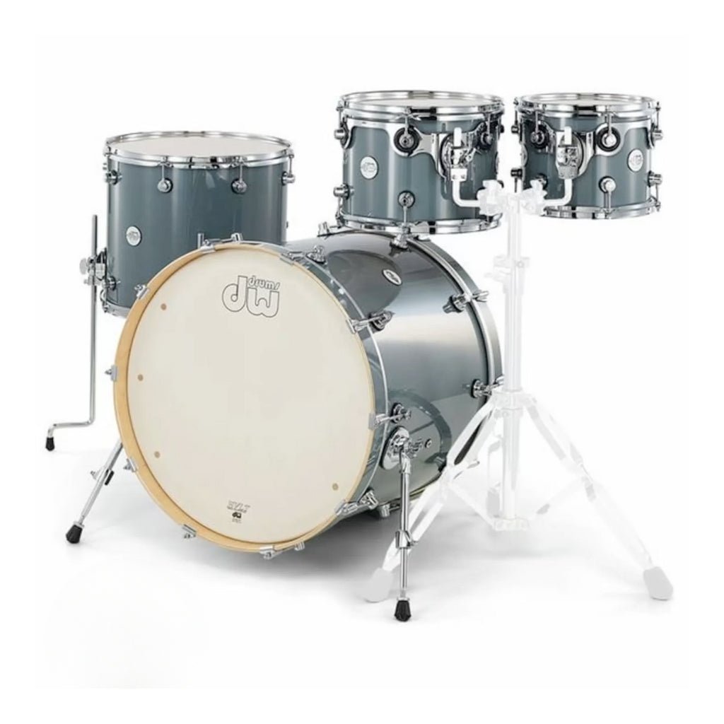 DW Design Series 4-Piece Shell Pack - Steel Grey Acoustic Drums Sky Music