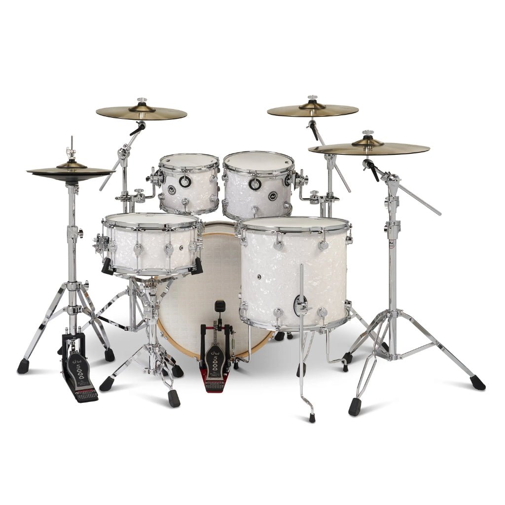 DW DWe 5-Piece Complete Bundle Kit - Black Galaxy Acoustic Drums Sky Music