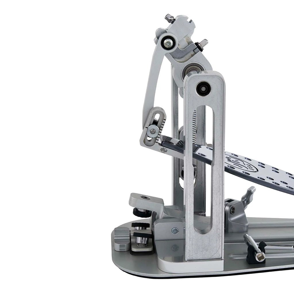 DW MFG Machined Direct Drive Double Bass Drum Pedal - Polished Anodized Aluminum Drum Hardware Sky Music