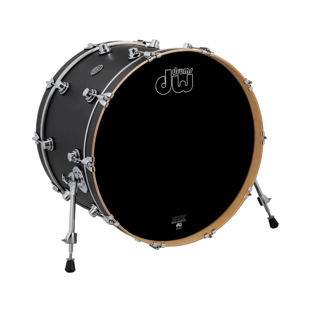 DW Performance Series 4-piece Shell Pack with 22 inch Bass Drum - Charcoal Metallic Acoustic Drums Sky Music