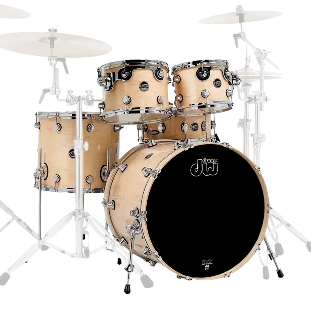 DW Performance Series 5-Piece Shell Pack - Natural Lacquer Acoustic Drums Sky Music