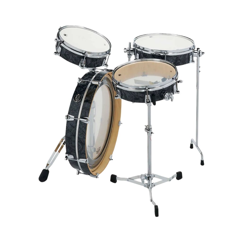 DW Performance Series Low Pro 4-piece Shell Pack - Black Diamond FinishPly Acoustic Drums Sky Music