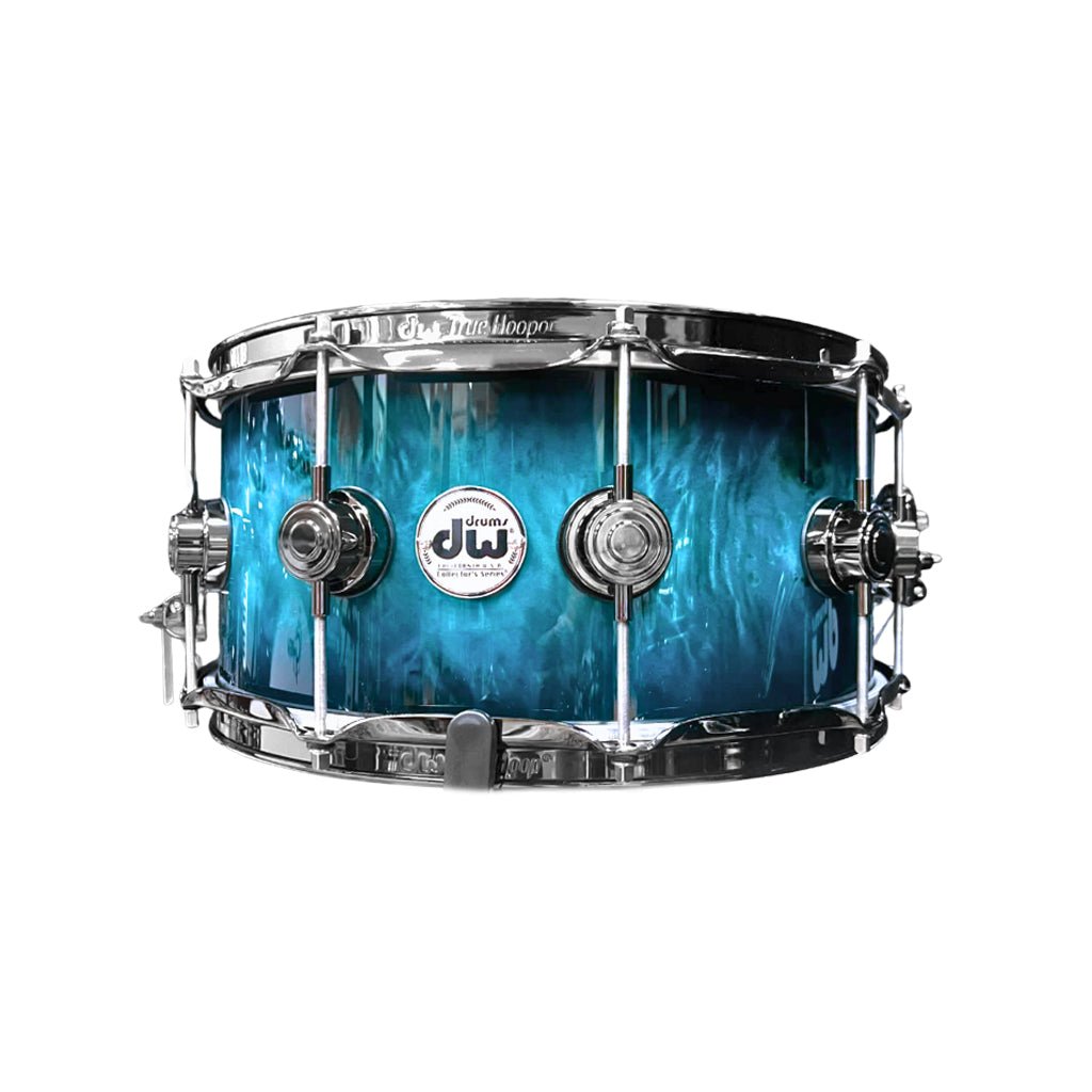 DW X6 Regal to Royal Burst over Sycamore with Black Nickel Hardware, Maple 12-Ply VLT Snare Drum 14x6.5 Snare Drums Sky Music